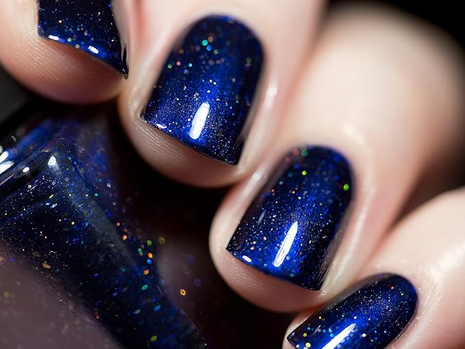 ILNP Looking Up - Midnight Blue Holographic Nail Polish
