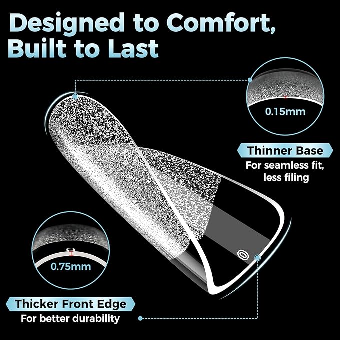 Extra Short Square Nail Tips: XS Short Nail Tips 360PCS Fake Nails 12 Sizes Soft Gel Pre-Shaped Acrylic Clear Square Press on Nails Tips for Nail Extension Home DIY Salon