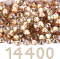 Flatback Rhinestones Bulk, 14400PCS Gold Shadow Rhinestones for Clothes DIY Decoration Crafts, Gold Shadow, SS20, 4.6-4.8mm