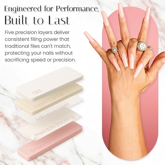 Tammy Taylor 100 Grit Acrylic Finger Nail Files for Women, 100/180 Limas para Uñas & Emery Boards for Nails, Professional Manicure Tools, Salon Art Supplies & Accessories, Disposable Fingernail File