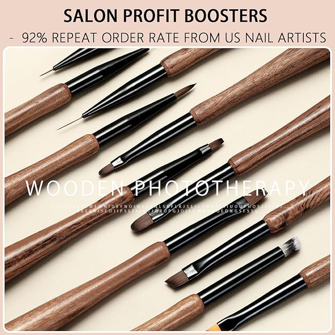 Nail Art Brushes, Flowers Drawing Nail Brush, Versatile Nails Painting Pen Tools for Acrylic Round Flat Painting Petals Leaves and Intricate Art Designs for DIY & Salon Use