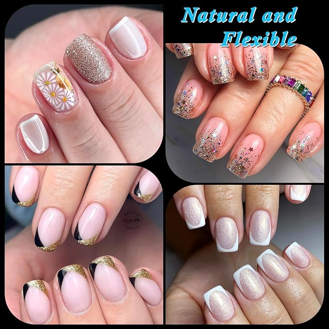 240pc Square Gel Nail Tips Short Fake Nails Clear Press ons Nail, Short Square Nails Tips Acrylic Nails Extension Soft Gel Nails Tip Full Cover Fake False Nail Clear Artficial Fingernails