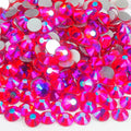 Genie Crystal 1440 PCS Light Siam AB Rhinestones Flatback SS20, 5mm 10 Gross Red Aurora Borealis Glue on Glass Rhinestones Strass for Tumbler,DIY Crafts, Shoes, Dance Costumes, Bling Decoration