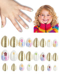 Press on Nails for Kids,tween Girls Trendy Stuff Fake Nails Kit,Pre-glue Glitter Stick on Nails for Kids 6,7,8,9,10-12 years old, Great for Girl Birthday Gifts,Parties&Makeovers Decoration