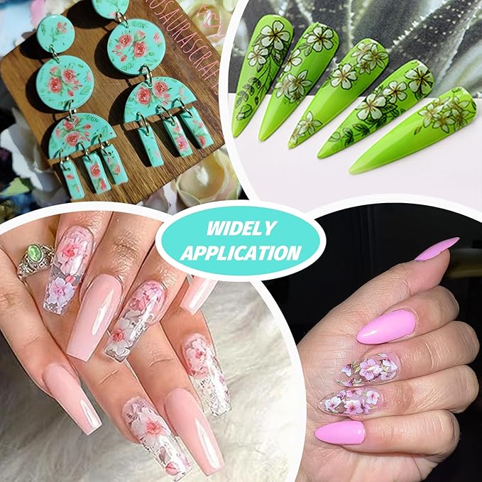 LoveOurHome 30 Sheet Metallic Nail Foils Sticker Marble Transfer Nail Foil Sticker Decals Flower Transfer Foils Stickers Wrap Gold Silver Foil Wraps Acrylic Nail Supplies for Crafts Nails Design