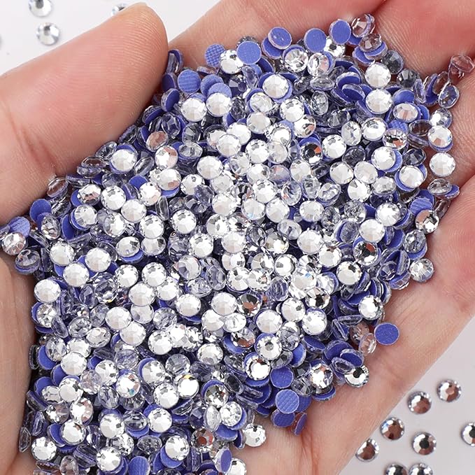 NCB 14400pcs Hotfix Crystal Rhinestones for Clothes Crafts, Hot Fix Bulk Flatback Crystals, Iron on Hotfix for DIY Decoration 100 Gross (Clear Crystal, ss16/14400pcs)