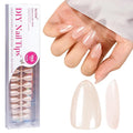 Press On Nails - Short Almond Nails, 160Pcs Acrylic Nails, Fake Nail Tips for DIY Nail Art, Soft Gel Nails, Glazed Donut, 16 Size
