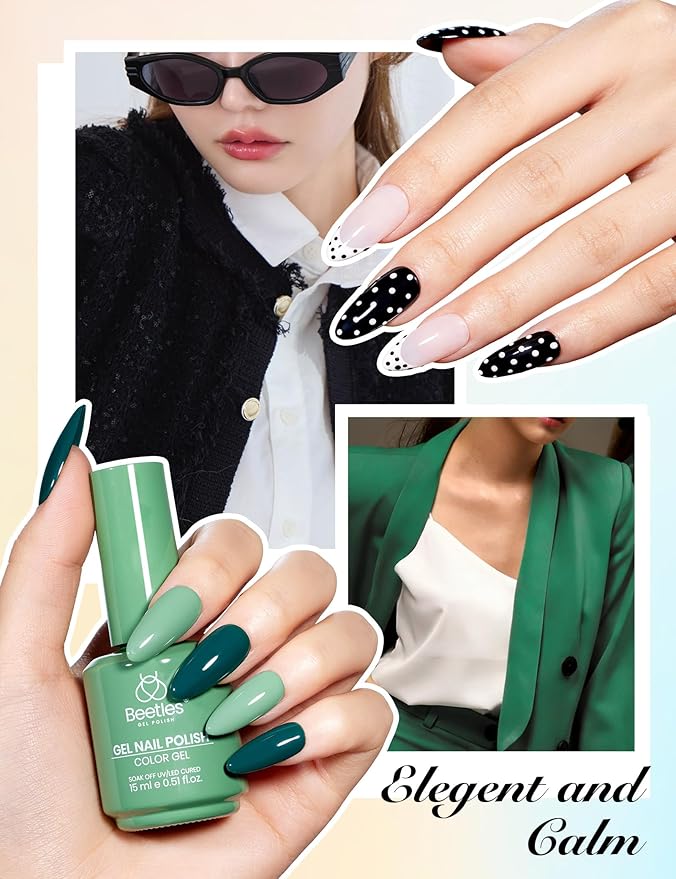 beetles Gel Polish Set - Everyday Muse Collection, 20 Colors 15ml Pink Yellow Blue Spring Colors Gel Set with Base Top Coat Trendy Colors Uv LED Lamp Salon DIY at Home Nails Gifts for Women