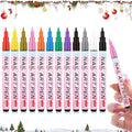 12 Colors Nail Art Pens Set,2026 Upgraded Nail Art Markers for Gel Nails,Quick Dry Long Lasting Nail Polish Pen,DIY 3D Drawing Dotting Painting Nails Liner Brush for Dotting Painting Home Use(B)