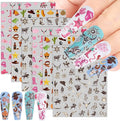 Keluna Western Nail Art Stickers - 6 Sheets Cowboy Cowgirls Nail Sticker, 5D Embossed Western Nail Decals, Retro Self Adhesive Nail Decal for Women Girls DIY Manicure Decoration Accessories