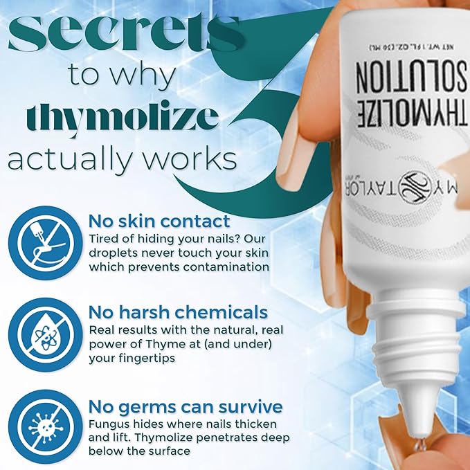 Tammy Taylor Thymolize Extra Strength Ingrown Toenail Treatment, Liquid Dehydrator Solution for Hongos, Thick Yellow, Discolored & Broken Toe Nail Repair for Damaged Nails, Miconazole Alternative, Kit