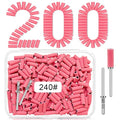 200 Pcs Small Sanding Bands for Nail Drill 240 Grit, Extreme Fine Sanding Bands for Nail with 3.1MM Mandrel Bit, Upgrade Mini Nail Sanding Bands for Natural Nails Acrylic Gel Manicures and Pedicure