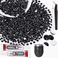 2000PCS SS20/5mm Crystal Rhinestones (Jet Black) with 2Pcs 10ml B7000 Jewelry Glue, Bedazzling Flatback Glass Rhinestones for Crafting, Gems Diomand Charms for Tumbler Shoes Clothing Mugs Nail Art