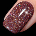 YTD Likomey Gel Nail Polish,15ml Colorful Reflective Glitter Burgundy Flash Diamond Shimmer Gel,Sparkly Shiny Salon Home Nail Art Manicure Dark Cherry Red Fall Winter UV Nail Gel,SZ398