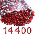 Flatback Rhinestones Bulk, 14400PCS Siam Rhinestones for Clothes DIY Decoration Crafts, Siam, SS10, 2.7-2.9mm