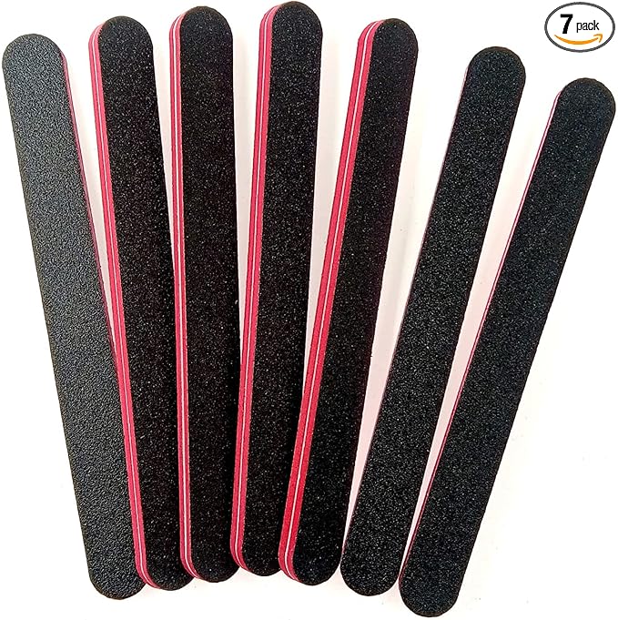 7PCS Nail File Set, Professional Double Sided Nail Files Emery Board Manicure Tool for Nail Grooming