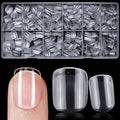 600pc Extra Short Square Nail Tips Fake Nails Press on Nails Clear Nail Tip Full Cover False Nails Artificial Fingernail, 12 Size Soft Gel Nail Tips for Acrylic Nails Gel Nail Extensions