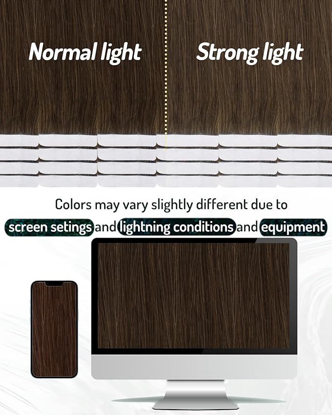 RUNATURE Brown Tape in Hair Extensions Remy Hair,Straight Tape ins Human Hair Extensions #4 Chocolate Brown Natural Hair Tape in Extensions Thick Glue in Extensions Human Hair Soft 10 Inch 30g 20pcs