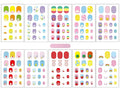 Kids Nail Stickers Full Nail Wraps Self Adhesive Nail Polish Strips for Kids Girls Nail Art Decoration Fun Including Fruits Rainbows Stars Hearts Clouds Recommend for Age 8 and Older (Pack of 10)
