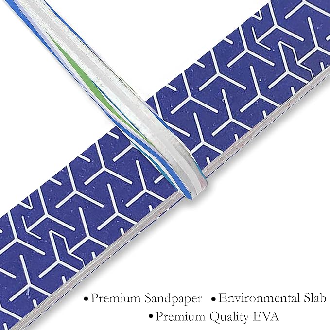 Colorful Nail File Strips - Double Sided Filers for Shaping and Smoothing Toenails and Fingernails - Manicure and Pedicure Nail Buffers - 12 Pack