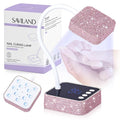 SAVILAND 36W Pink UV Nail Lamp: 5S Fast Curing UV Light for Gel Nails Smart Sensor & 3 Timing Modes Flash Cure Lamp 7 Hours 360° Flexible Gooseneck Nail Flash Cure Light for Nails