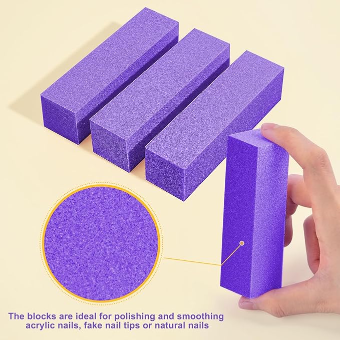 TsMADDTs 13 pcs Nail Buffer Kit with 4-Way Buffing Block, 3-Way Sanding Block, 100/180 Files, Cuticle Trimmer, Nail Care Tool Kit