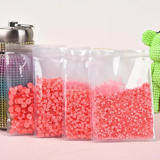 Blinginbox Flatback Rhinestones Round Gems, 1440pcs Luminous Series Glass Stones Neon Gems Non Hotfix Crystal Rhinestones for Nail Charms Crafts Clothes Tumblers,Living Coral Neon,SS20.