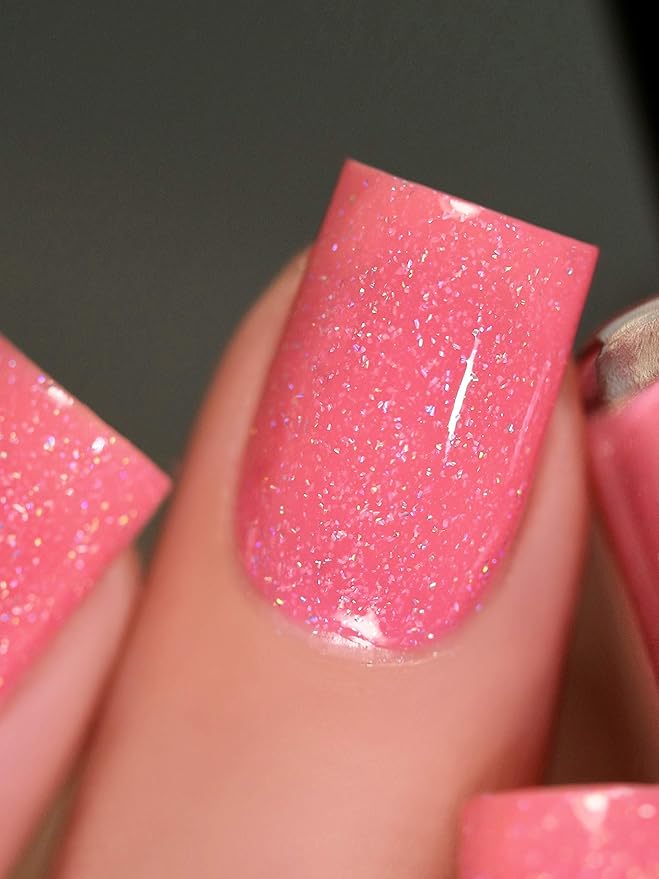 ILNP Paper Heart - Brink Pink Holographic Nail Polish