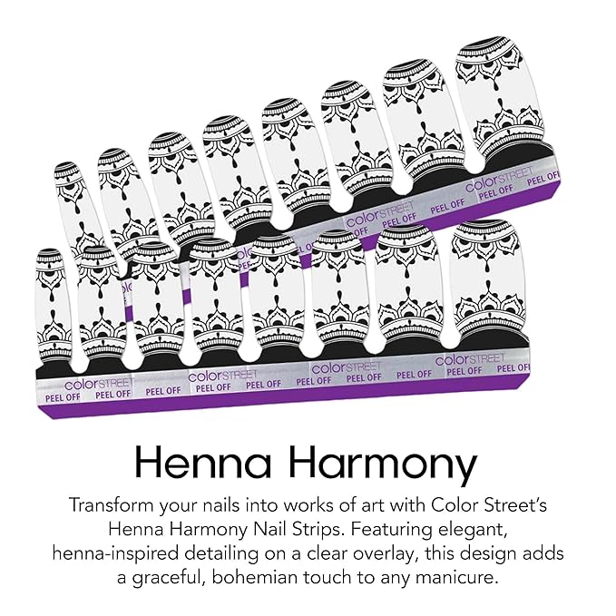Color Street Henna Harmony Clear Design Overlays