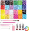 24 Colors Resin Jelly Rhinestone Bedazzling Kit, 17000Pcs Rhinestones for Bedazzling, 4mm Flatback Rhinestones bedazzle kit with 3 x 15ml B7000 Glue for Decorating Shoes Nail Book Diamond Art Crafting