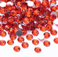Hyacinth Flatback Rhinestones, Glass Rhinestones for Nail Art and Craft, Glue Fix, Loose Crystal Gemstones(Orange, SS30, 576pcs, 6.4-6.6mm)