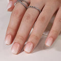 Ombre Press On Nails Square - Short Reusable Soft Gel Art Nails Tips Kit, Fake Nails with Glue, 16 Sizes - 32Pcs