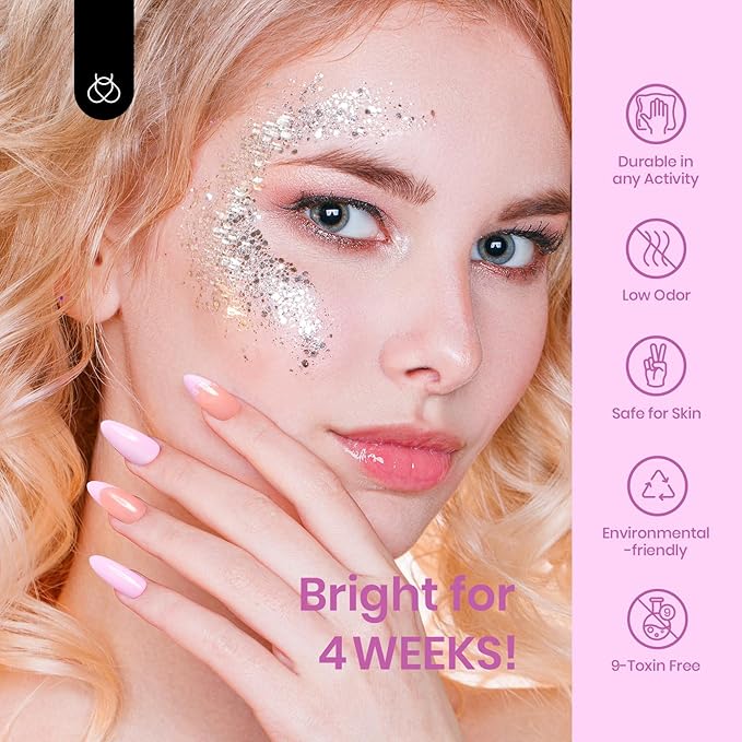 Beetles Pink Gel Polish - Fairy Tale 15ML/0.51Fl Oz, Pastel Light Pink Gel Nail Polish, Soak Off UV LED Lamp Nail Art, Long-Lasting Manicure Salon DIY Home Easter Spring Nails - Gifts for Her