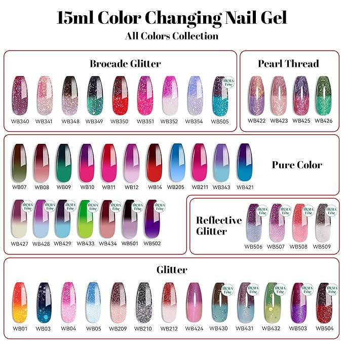YTD Likomey Color Changing Gel Nail Polish,15ml Mockingbird Egg Blue To Purple Mood Temperature Change Colors,Fall Winter Thermal Ombre UV Manicure Pastel UV Nail Varnish,WB343