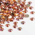 Beadsland 2880pcs Flat Back Crystal Rhinestones Round Gems for Nail Art and Craft Glue Fix,Amber,SS10,2.7-2.9mm
