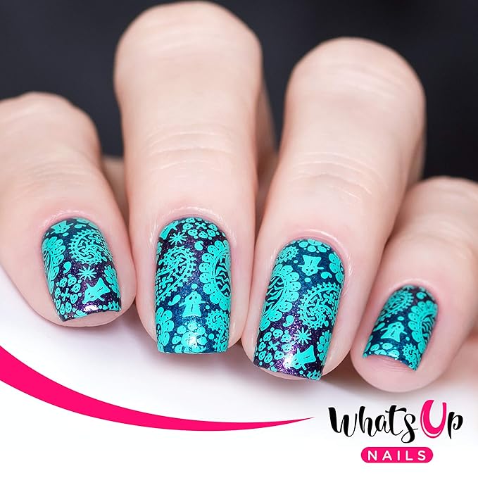 Whats Up Nails - B063 Goth is the New Black Stamping Plate for Halloween Nail Art Design