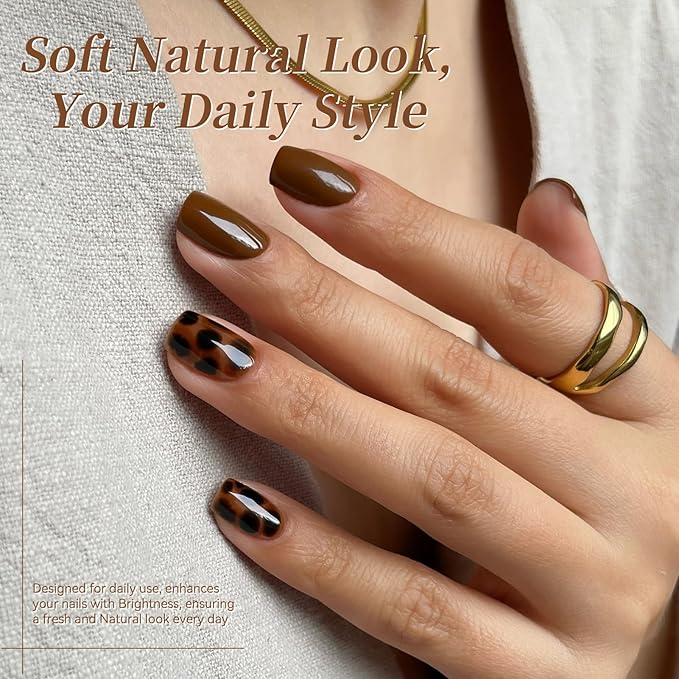 BORN PRETTY Nude Brown Gel Nail Polish Set 6 Colors Nude Skin Tone Beige Khaki Chocolate Coffee Soak Off U v Gel Polish Kit for Salon Manicure and Nail Art DIY at Home