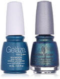 China Glaze Gelaze Tips and Toes Nail Polish, Deviantly Daring, 2 Count