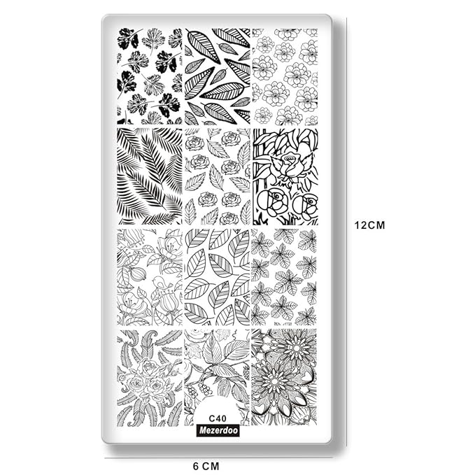 Mezerdoo 10 Pcs/Lot Monster Ghosts Nail Art Stamping Template Animal Cartoon Love Fruit Printing Image Plate Nail Stamp with Backplane