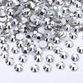 Silver Flatback Rhinestones, Glass Rhinestones for Nail Art and Craft, Glue Fix, Loose Crystal Gemstones(Silver, SS30, 576pcs, 6.4-6.6mm)