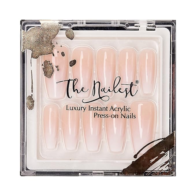 The Nailest - Instant Luxury Acrylic Press-on Nails - Medium Coffin- Baby Boomer