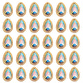 Beaupretty 30Pcs Crystal Nail Art Rhinestones 3D Glitter Waterdrop Oval Nail Gems Stone DIY Jewelry Flat Back Nail Studs Manicure Stickers for Nail Decor Phone Charms