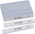BTYMS 80/80 Grit Nail File - Professional Double-Sided Coarse Emery Boards for Shaping Acrylic & Gel Nails