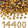 Beadsland Flatback Rhinestones Bulk,14400pcs Topaz Rhinestones for Nails Crafts Clothes DIY Decoration, Topaz, SS6, 1.9-2.1mm
