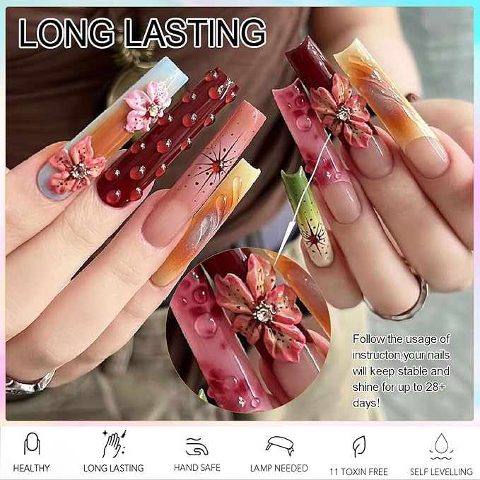 NAILGIL Solid Sculpture Builder Gel, Non-Stick Hand Nail Extension Gel for 3D Carving Decoration Soak Off UV LED Nail Art Salon, 60g(2.1fl oz), Clear