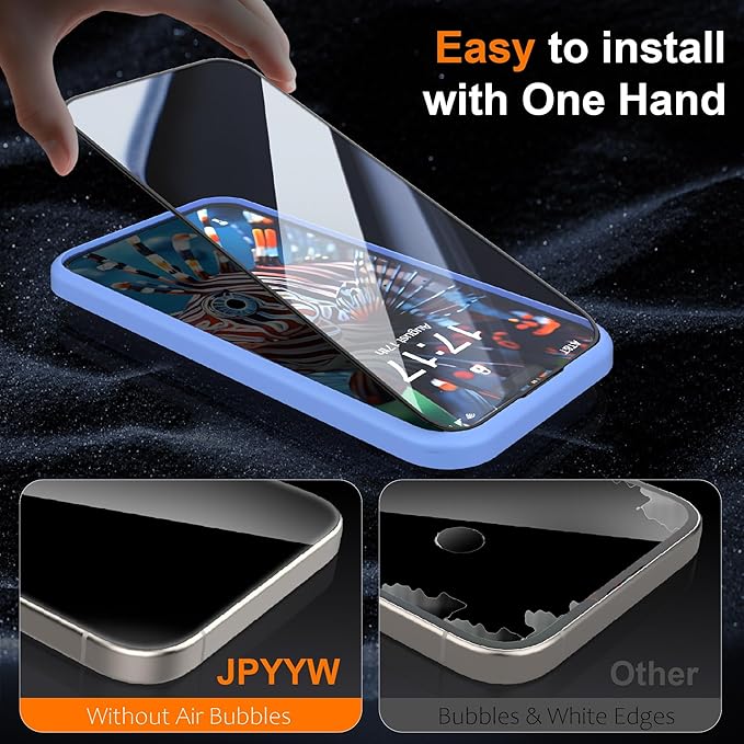 Screen Protector for iPhone16PG16 HD Tempered Glass Film Optional,with Install Frame, 10H+ Hardness Shatterproof Scratch Resistant Durable