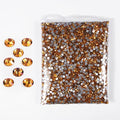 SS3-SS20 Crystal Glass Rhinestone Round Shape Flatbase Strass for DIY Nail Art Decorations Craft Making 14400PCS/Bag (SS12：3.0-3.2mm, Golden)