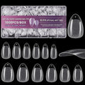 1008pcs Short Almond Shaped Nail Tips Half Matte Full Cover Fake Nails Press On Nails For Acrylic Nails Professional