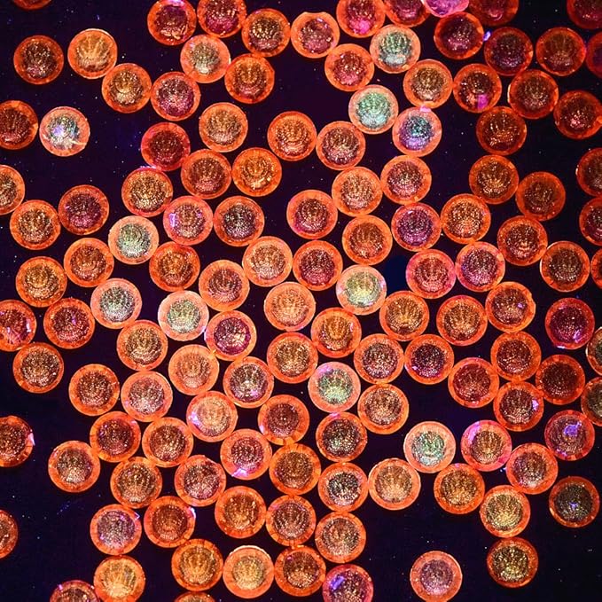 Blinginbox Flatback Rhinestones Round Gems, 1440pcs Luminous Series Glass Stones Neon Gems Non Hotfix Crystal Rhinestones for Nail Charms Crafts Clothes Tumblers,Dk.Pink Luminous Opal,SS16.
