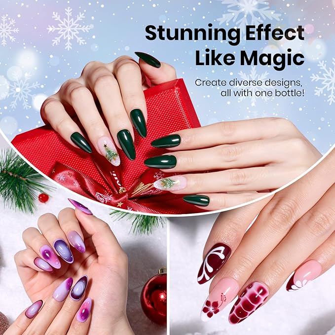Beetles 110 PCS Gel Nail Polish Set, 100 Colors Infinite Inspiration All Season Red Brown Green Blac with Blooming, Clear Uv Led Blossom for Spreading Effect Marblee
